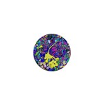 vibrant abstract floral/rainbow color 1  Mini Buttons