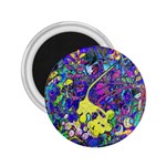 vibrant abstract floral/rainbow color 2.25  Magnets