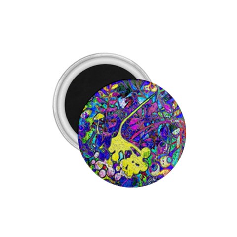 vibrant abstract floral/rainbow color 1.75  Magnets from ArtsNow.com Front