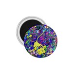 vibrant abstract floral/rainbow color 1.75  Magnets