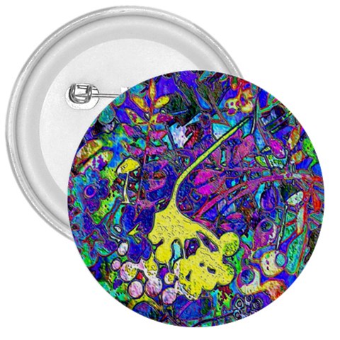 vibrant abstract floral/rainbow color 3  Buttons from ArtsNow.com Front