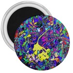 vibrant abstract floral/rainbow color 3  Magnets