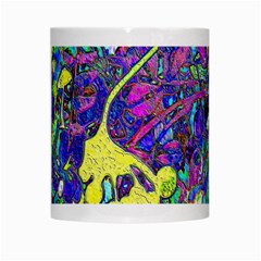 vibrant abstract floral/rainbow color White Mugs from ArtsNow.com Center