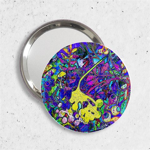 vibrant abstract floral/rainbow color 2.25  Handbag Mirrors from ArtsNow.com Front