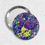 vibrant abstract floral/rainbow color 2.25  Handbag Mirrors