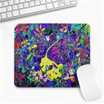 vibrant abstract floral/rainbow color Large Mousepads