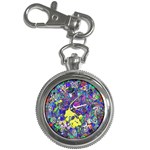 vibrant abstract floral/rainbow color Key Chain Watches