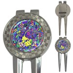 vibrant abstract floral/rainbow color 3-in-1 Golf Divots