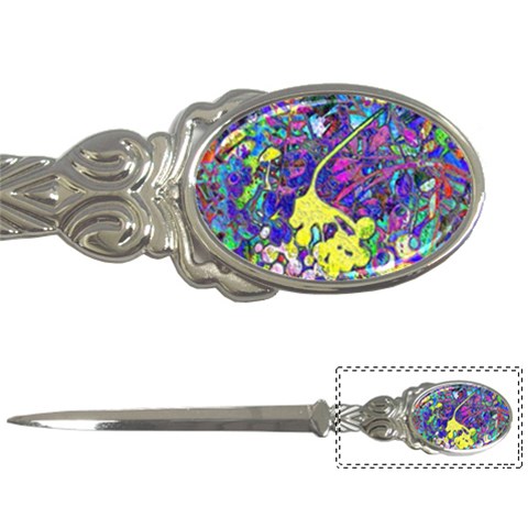 vibrant abstract floral/rainbow color Letter Opener from ArtsNow.com Front