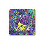 vibrant abstract floral/rainbow color Square Magnet