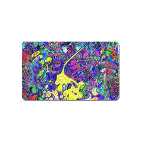 vibrant abstract floral/rainbow color Magnet (Name Card) from ArtsNow.com Front