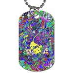 vibrant abstract floral/rainbow color Dog Tag (One Side)