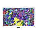 vibrant abstract floral/rainbow color Business Card Holder