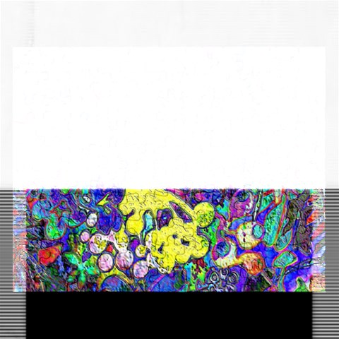 vibrant abstract floral/rainbow color Rectangular Jigsaw Puzzl from ArtsNow.com Front