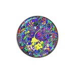 vibrant abstract floral/rainbow color Hat Clip Ball Marker