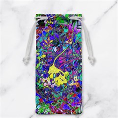 vibrant abstract floral/rainbow color Jewelry Bag from ArtsNow.com Front