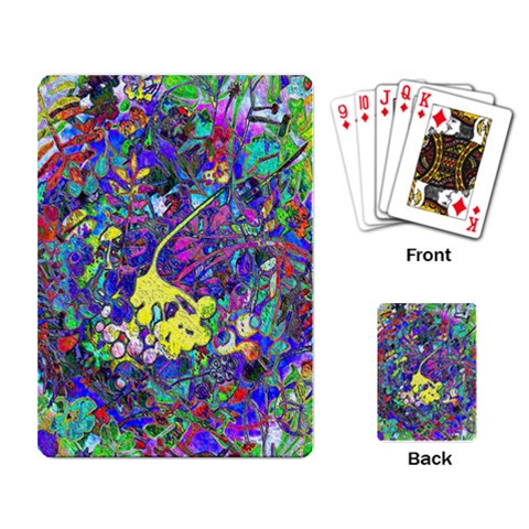 vibrant abstract floral/rainbow color Playing Cards Single Design (Rectangle) from ArtsNow.com Back