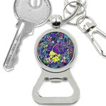 vibrant abstract floral/rainbow color Bottle Opener Key Chain