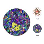 vibrant abstract floral/rainbow color Playing Cards Single Design (Round)