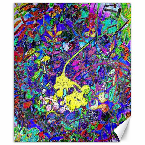 vibrant abstract floral/rainbow color Canvas 8  x 10  from ArtsNow.com 8.15 x9.66  Canvas - 1