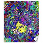 vibrant abstract floral/rainbow color Canvas 8  x 10 