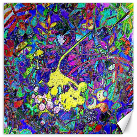 vibrant abstract floral/rainbow color Canvas 12  x 12  from ArtsNow.com 11.4 x11.56  Canvas - 1