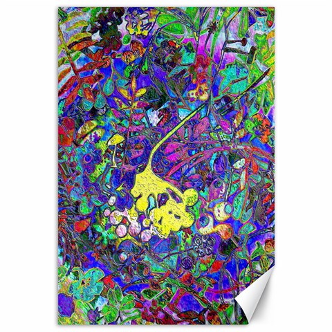 vibrant abstract floral/rainbow color Canvas 12  x 18  from ArtsNow.com 11.88 x17.36  Canvas - 1