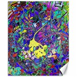 vibrant abstract floral/rainbow color Canvas 16  x 20 