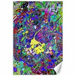 vibrant abstract floral/rainbow color Canvas 24  x 36 