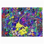 vibrant abstract floral/rainbow color Large Glasses Cloth