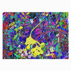 vibrant abstract floral/rainbow color Large Glasses Cloth (2 Sides) from ArtsNow.com Front