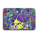 vibrant abstract floral/rainbow color Small Doormat 