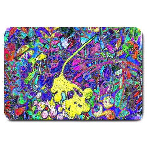 vibrant abstract floral/rainbow color Large Doormat  from ArtsNow.com 30 x20  Door Mat