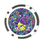 vibrant abstract floral/rainbow color Poker Chip Card Guard