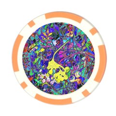 vibrant abstract floral/rainbow color Poker Chip Card Guard from ArtsNow.com Back