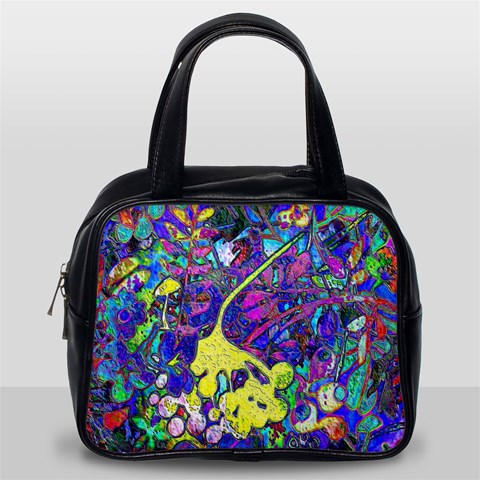 vibrant abstract floral/rainbow color Classic Handbag (One Side) from ArtsNow.com Front