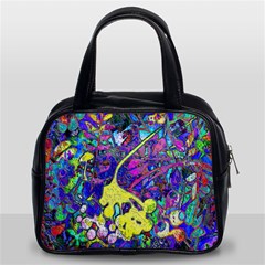 vibrant abstract floral/rainbow color Classic Handbag (Two Sides) from ArtsNow.com Front