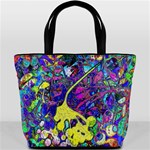 vibrant abstract floral/rainbow color Bucket Bag