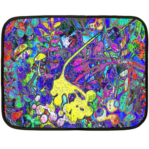 vibrant abstract floral/rainbow color Fleece Blanket (Mini) from ArtsNow.com 35 x27  Blanket