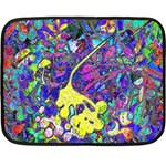 vibrant abstract floral/rainbow color Fleece Blanket (Mini)