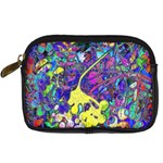 vibrant abstract floral/rainbow color Digital Camera Leather Case