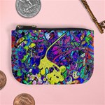 vibrant abstract floral/rainbow color Mini Coin Purse