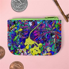 vibrant abstract floral/rainbow color Mini Coin Purse from ArtsNow.com Back