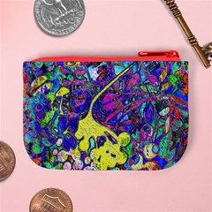 vibrant abstract floral/rainbow color Mini Coin Purse from ArtsNow.com Back