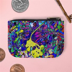 vibrant abstract floral/rainbow color Mini Coin Purse from ArtsNow.com Back