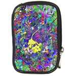 vibrant abstract floral/rainbow color Compact Camera Leather Case