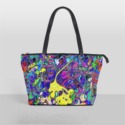 vibrant abstract floral/rainbow color Classic Shoulder Handbag from ArtsNow.com Front