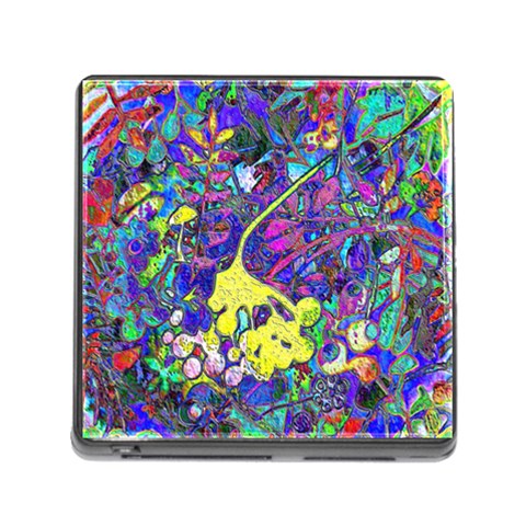 vibrant abstract floral/rainbow color Memory Card Reader (Square 5 Slot) from ArtsNow.com Front