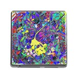 vibrant abstract floral/rainbow color Memory Card Reader (Square 5 Slot)