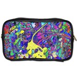 vibrant abstract floral/rainbow color Toiletries Bag (Two Sides)